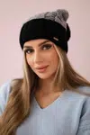 marka niezdefiniowana Čapica s fleece Paris K212 šedá+čierna