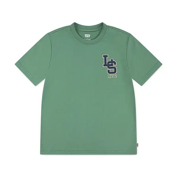 Dětské tričko Levi's STREAMLINE MONOGRAM TEE zelená barva, s aplikací, 9EP035