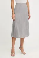 Sukně Morgan šedá barva, midi, áčková, JPLISAN