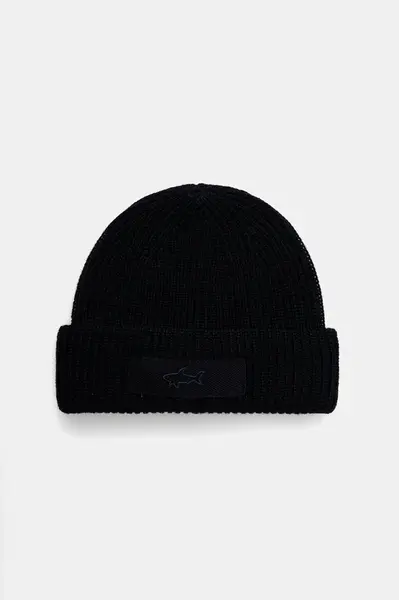 Vlněná čepice Paul&Shark tmavomodrá barva, 15317155