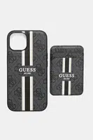 Obal na telefon Guess iPhone 15 černá barva, GUBPHCP15SP4RPSK