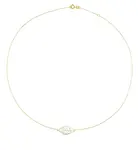 Cutie Jewellery Něžný náhrdelník ze žlutého zlata Lístek Z0130-40-X-1