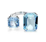 Swarovski Luxusní otevřený prsten s modrými krystaly Millenia 5694141 60 mm