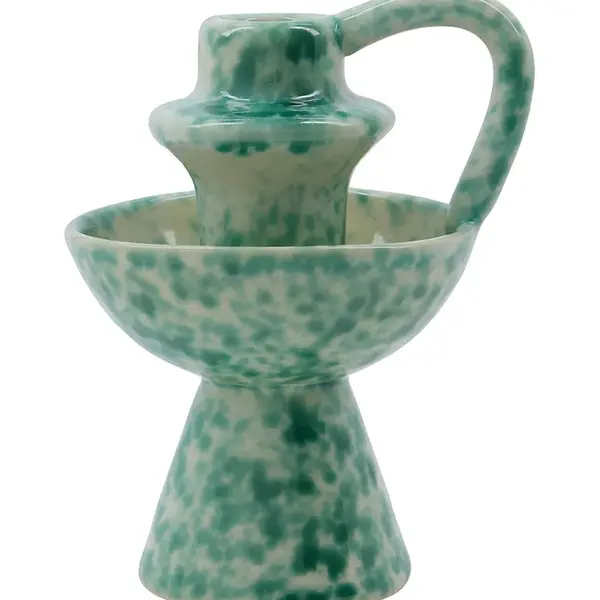 Dekorativní svícen House Doctor HDDiva 14 cm tyrkysová barva