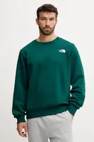 Mikina The North Face Simple Dome pánská, zelená barva, s potiskem, NF0A89FB1KI1