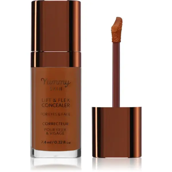 Danessa Myricks Beauty Yummy Skin Lift & Flex Concealer tekutý korektor s matným efektem odstín 15 - Dark With Warm Undertones 8.4 ml