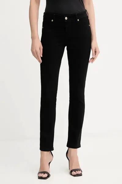 Džíny Versace Jeans Couture dámské, černá barva, 79HAB5J1 CDW00