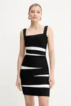 Šaty Herve Leger Eve černá barva, mini, přiléhavé, HLT8524993