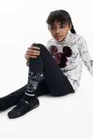 Dětské legíny Desigual černá barva, s potiskem, 25WGKK06