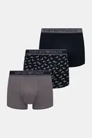 Boxerky Emporio Armani Underwear 3-pack pánské, tmavomodrá barva, EM000370 AF10779