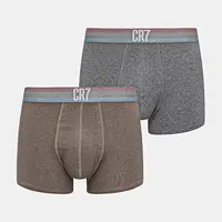 Boxerky CR7 Cristiano Ronaldo 2-pack pánské, šedá barva