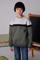 Dětská mikina Mayoral zelená barva, hladká, 7406