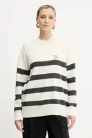 Vlněný svetr Ermanno Firenze dámský, béžová barva, 57TM066EA5AP