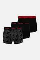 Boxerky HUGO 3-pack pánské, černá barva, 50532550