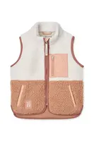 Dětská vesta Liewood Vada Pile vest oranžová barva, LW14942