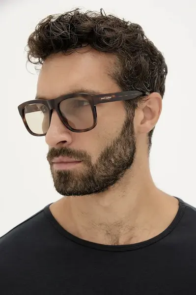 Brýle Saint Laurent pánské, vínová barva, SL 558