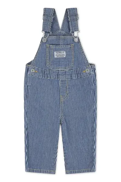 Dětské džínové lacláče Levi's RAILROAD STRIPE OVERALL