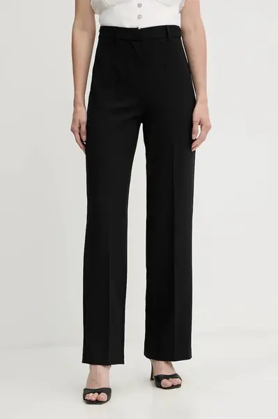 Kalhoty Morgan POYA.F dámské, modrá barva, široké, high waist, POYA.F