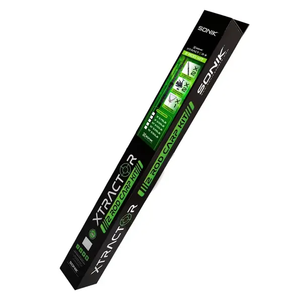 Sonik set 2 prutů s navijáky a podběrákem xtractor+ 2 rod carp kit 2,7 m 2,75 lb