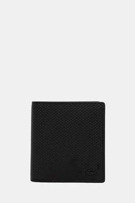 Kožená peněženka Lacoste pánská, černá barva, NH4568CE