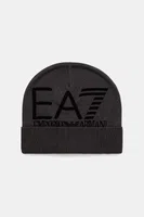 Čepice EA7 Emporio Armani šedá barva, AF11994.7X000006