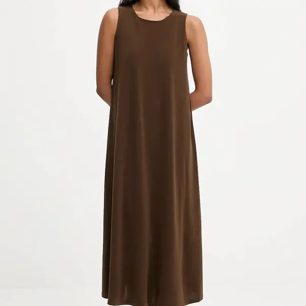 Šaty Answear.LAB hnědá barva, midi