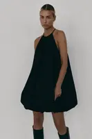 Šaty MUUV. LOU černá barva, mini, oversize