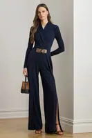 Overal Lauren Ralph Lauren tmavomodrá barva, s výstřihem do v, 200980218