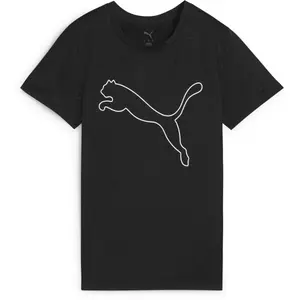 Puma W TAD ESSENTIAL HEATHER LOGO TEE Dámské tričko, černá, velikost