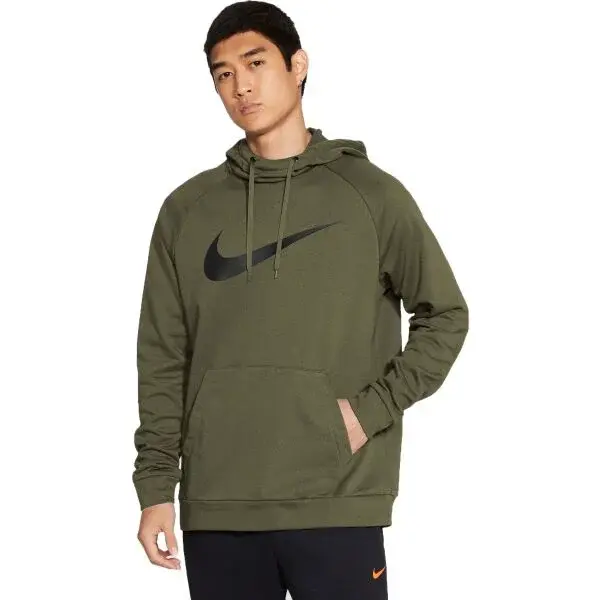 Nike DRI-FIT Pánská tréninková mikina, khaki, velikost XXL
