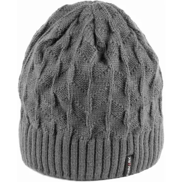 Finmark WINTER HAT Zimní pletená čepice, tmavě šedá, velikost UNI