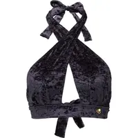 GOLDBEE VELVET SWIMSUIT CROSS Dámský vrchní díl plavek, černá, velikost