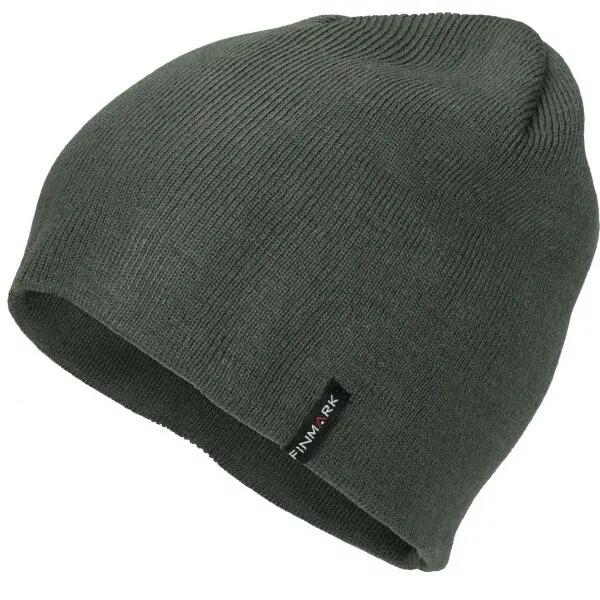 Finmark WINTER HAT Zimní pletená čepice, tmavě šedá, velikost UNI