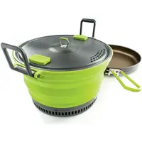 GSI Outdoors ESCAPE SET WITH FRY PAN Kempingové nádobí, zelená, velikost