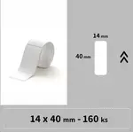 Niimbot A2A08611501, 14x40mm, 155ks, bílé samolepicí štítky