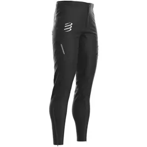 Compressport HURRICANE WATERPROOF 10/10 Pánské běžecké kalhoty, černá, velikost
