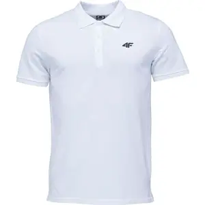4F POLO SHIRT Pánské polo triko, bílá, velikost