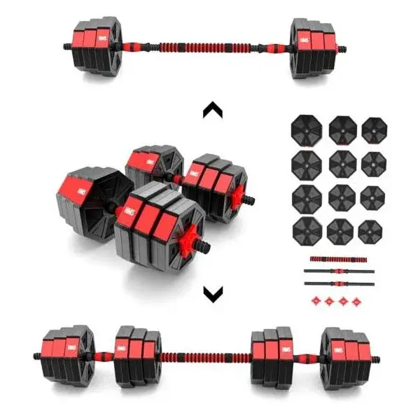 HMS SGC20 Nakládací obouruční a jednoruční činky, černá, velikost 20 KG