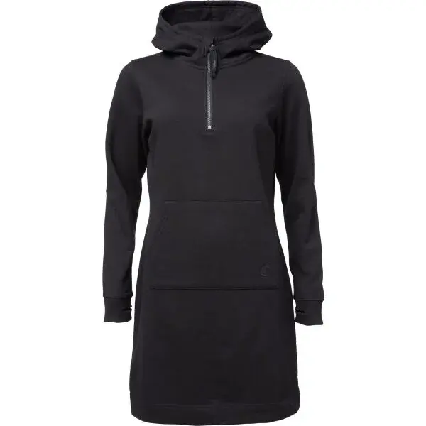 Willard AYSU Dlouhé dámské mikinové šaty, černá, velikost XXL