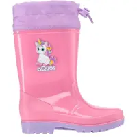 AQUOS RASTY K COLLAR Dívčí holínky, růžová, velikost