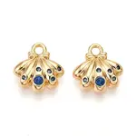 Brass Micro Pave Cubic Zirconia Charms
