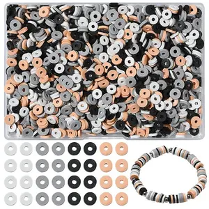 1880Pcs 4 Colors Handmade Polymer Clay Beads