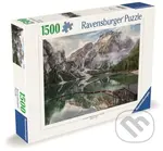 Jezero Braies, Itálie - puzzle z kategorie Přírodní scenérie