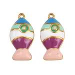 304 Stainless Steel Enamel with Rhinestone Pendants