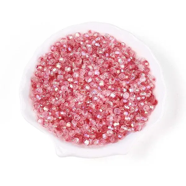 Transparent Spray Painted Glass Beads