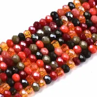 Electroplate Mixed Color Glass Beads Strands