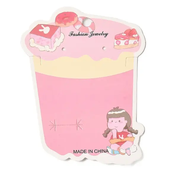 Drink Shaped Paper Earring Display Cards