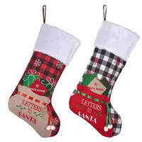 2Pcs 2 Style Christmas Socks Gift Bags