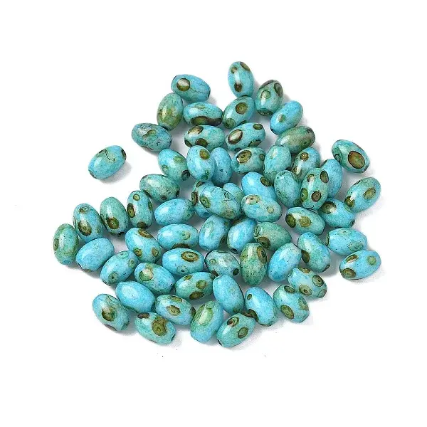 60Pcs 10G Baking Paint Picasso Glass Seed Beads
