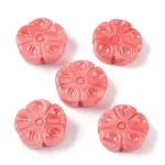 Synthetic Shell Dyed Carved Beads